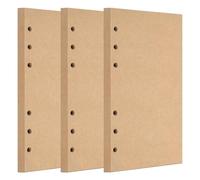 135 Hojas Papel de Recambio A5 Papel Kraft con 6 Anillas 3 Paquetes de Hojas de Papel Hojas de Repuesto, Estraza Recargable Hojas Sueltas,para Cuadernos Diarios Planificador Calendario DIY Scrapbooks