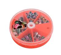 135 PCS Mezclado Cueras de Ojos de Pescado Cuentas de Pesca Set de plástico 4 mm 5 mm de 6 mm 8 mm con Caja de Almacenamiento Transparente para Agua de Agua de Agua Dulce Lugares