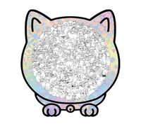 135-Piece Colored Cat Shaped Wooden Jigsaw Puzzle with Sheet Metal Frame, Cats Shaped Wooden Puzzle, For Family, Friend, Animal Lover, Challenge, Play