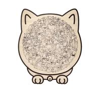 135-Piece Morandi-Colored Cat Shaped Wooden Jigsaw Puzzle, Cat Shaped Wooden Jigsaw Puzzle (#B)