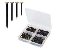 135 Piezas Clavos de Acero, Clavos para Cuadros 20/25/30/40mm con Organizadora Compartimentos, para Hormigón Ladrillo y Madera, Sin Taladrar Protege Paredes