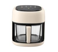 1350W Smart Air Fryer with Glass Viewing Window - Family-Sized 4.5L Capacity, Touchscreen Control, 10 Preset Menus, Dishwasher Safe Basket for Healthy Cooking