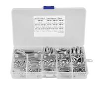 135pcs Kit de tornillos de cabeza hueca hexagonal, M2.5 M3 M4 M5 M6 M8 Sujetador de tornillos de cabeza de acero inoxidable