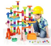 135Pcs Marble Rush de Colores, Circuito de canicas para Niños Fácil de armar, Resistente y Duradero Circuito canicas Apto para Niños Mayores de 3 4 5 6 7 8 Años