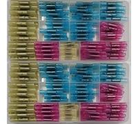 135PCS Waterproof Solder Seal Wire Connectors - Heat Shrink Butt Crimp Electrical Terminals Wire Connector Set