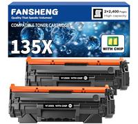 135X W1350X 【con chip】 Tóner Cartucho compatible con HP Alto 135A W1350A para LaserJet M209d M209dw / M234 M234dw M207 M207dw / M209sdw M234sdw M207sdw M209sdn M234sdn M207sdn 2400 páginas 1350X 1350A