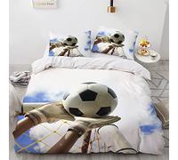 135X200 Cm Funda Nordica Cama Futbol Ropa De Cama 135X200 Impresión 3D Fundas Nordicas 90 Microfibra Suave con 2 Fundas De Almohada De 40X75Cm