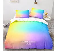 135X200Cm Funda Nordica Viene con 2 Fundas De Almohada De 40X75Cm. Funda Nórdica Cama 90 Arcoiris Poliéster Antiarrugas Sin Hierro