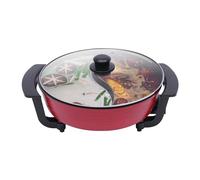 1360W 6L Hot Pot Eléctrica Olla Eléctrica Multifunción Vaporizador Doble con Base de Calefacción & Cable y Tapa Yin Yang Hot Pot Sartén Fiesta