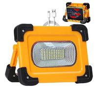 (1386) Foco LED recargable de 60 W, luz de trabajo solar, 4 modos, portátil, resistente al agua