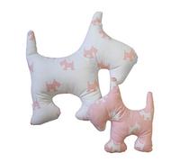 13Casa Cojín, 50 x 50 x 30 h cm Rosa, algodón, Blanco, 45.5 x 48 x 60 cm