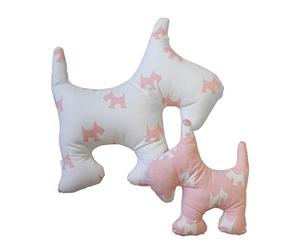 13Casa Cojín, 50 x 50 x 30 h cm Rosa, algodón, Blanco, 45.5 x 48 x 60 cm