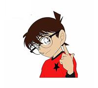 13cm para Detective Conan pegatinas creativas para coche Protector de puerta de coche calcomanía Material de vinilo calcomanías de moda