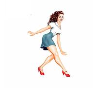 13cm para Pin Up Girl calcomanía divertida para coche DIY pegatinas de coche moda vinilo Material oclusión