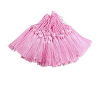 13cm Tassel Silk Fringe Silky Floss Bookmark Tassels Mini for DIY Craft Jewelry Making Souvenir Bookmarks para Decoración(Pink)