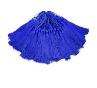 13cm Tassel Silk Fringe Silky Floss Bookmark Tassels Mini for DIY Craft Jewelry Making Souvenir Bookmarks para Decoración(Royal Blue)