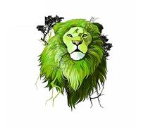 13cm x 10,3 cm para Awesome Lion In The Jungle GreenTrunk Car Stickers Trunk Anime
