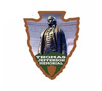 13cm x 10,4 cm para Thomas Jefferson Memorial punta de flecha divertidas pegatinas de coche impermeable maletero de coche
