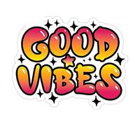 13cm x 10,6 cm para Good Vibes coche oclusión pegatinas para rascar refrigerador calcomanía Material de vinilo