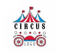 13cm x 10,9 cm para el logotipo del circo Material de vinilo pegatinas de coche parabrisas calcomanía 3D divertido