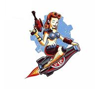 13cm x 11,1 cm para bomba atómica bebé motocicleta pegatinas de parachoques de coche calcomanía cómica vinilo