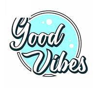 13cm x 11,2 cm para Good Vibes DIY coche motocicleta pegatinas dibujos animados calcomanía coche accesorios