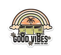 13cm x 11,3 cm para Good Vibes calcomanía protector solar pegatinas de coche accesorios de coche para arañazos