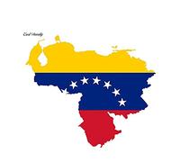 13cm x 11,7 cm estilo de coche Venezuela mapa bandera coche pegatina silueta para casco nevera