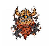 13cm x 11,7 cm para Odin la mitología nórdica Dios vikingo pegatinas de coche nevera VAN