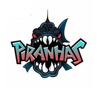 13cm x 11,7 cm para pirañas pegatinas de coche de dibujos animados Windows cuerpo de calcomanía fina para Windows