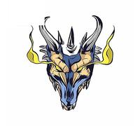 13cm x 11,8 cm Forblue Dragon Head Car Stickers Cartoon Bumper Decal Oclusión Scratch Refrigerador