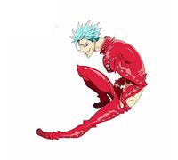 13cm x 11,8 cm para los siete pecados capitales, calcomanía de Anime, pegatinas divertidas para coche, maletero