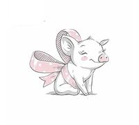 13cm x 11cm para Piglet Cute Funny Car Stickers vinilo protector solar RV VAN Fine Decal