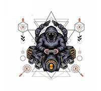 13cm x 12,3 cm para Monster Player calcomanía geométrica parabrisas dibujos animados coche pegatinas tabla de surf rasguño
