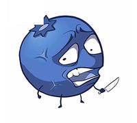 13cm x 12,4 cm para Delinquent Blueberry Knife Trunk Car Stickers Refrigerador VAN Decal Oclusión