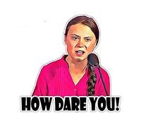 13cm x 12,6 cm para Greta Thunberg vinilo calcomanía ventana camión coche pared portátil RV