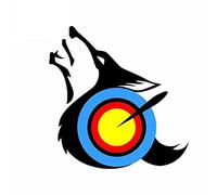 13cm x 12,7 cm ForHowling Wolf Targets Laptop Cartoon Decal Bumper Cartoon Car Stickers Scratch