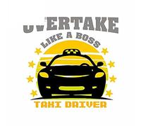 13cm x 12,7 cm para Taxi Driver Overtake Like A Boss Anime Car Stickers Laptop