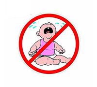 13cm x 12,8 cm para No Cry Babies Hard Car Stickers Vinilo JDM Bumper Trunk