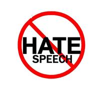 13cm x 12,8 cm para NO HATE SPEECH pegatinas de coche Graffiti calcomanía portátil calcomanías personalidad