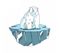 13cm x 12,8 cm para Polar Bear Winter Ice Bumper VAN Car Stickers Aire acondicionado