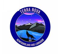 13cm x 12,8 cm para Terra Nova Terranova Lobo dibujos animados calcomanía portátil parabrisas coche pegatinas