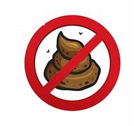 13cm x 12,9 cm para No prohibir mierda señal ventana etiqueta fina vinilo coche pegatina