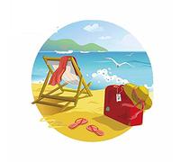 13cm x 12,9 cm para Tropical Islands Resort playa coche calcomanía dibujos animados coche pegatinas personalidad