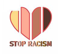 13cm x 12cm para Stop Racism Poster calcomanías DIY oclusión Scratch Laptop motocicleta impresión personalizada