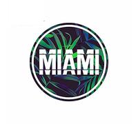 13cm x 13cm para Miami Beach USA Tropical Surf coche pegatina vinilo parachoques RV VAN