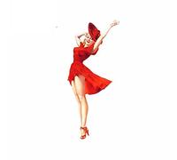 13cm x 5,7 cm para Pin Up Girl, accesorios para coche, pegatinas impermeables, Material de vinilo