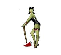 13cm x 6,1 cm para Zombie Pin Up Girl pegatinas divertidas para coche parabrisas creativo para portátil