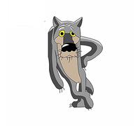 13cm x 7,7 cm para Wolf You Come In If Th Fine Decal Anime Car