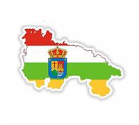 13cm x 8,9 cm para La Rioja España mapa bandera pegatinas divertidas para coche parachoques RV